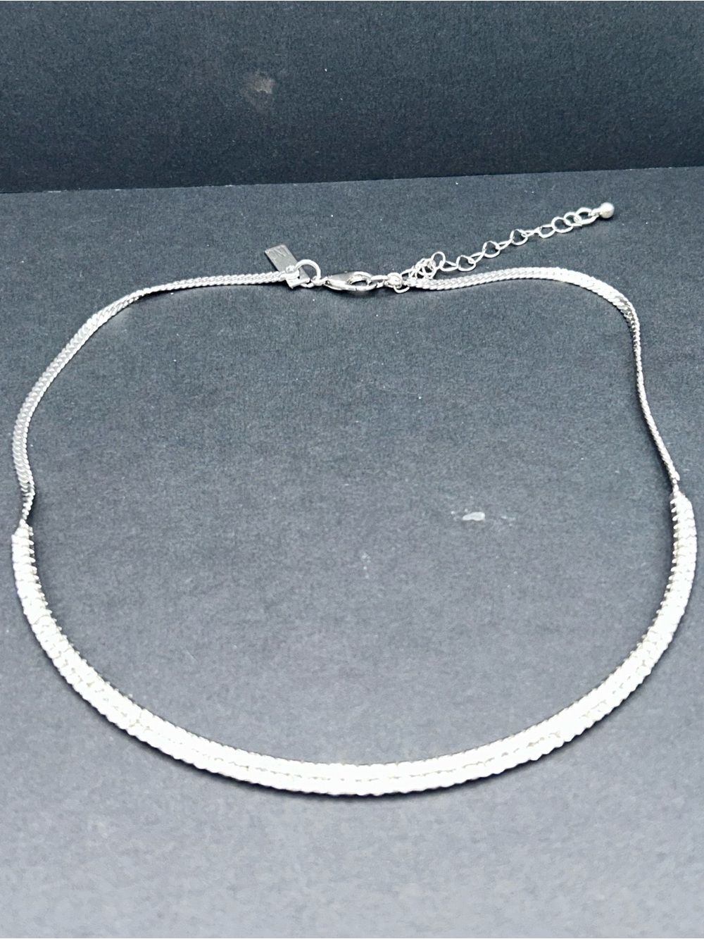 INC International Concepts Silver Layered Bar Necklace